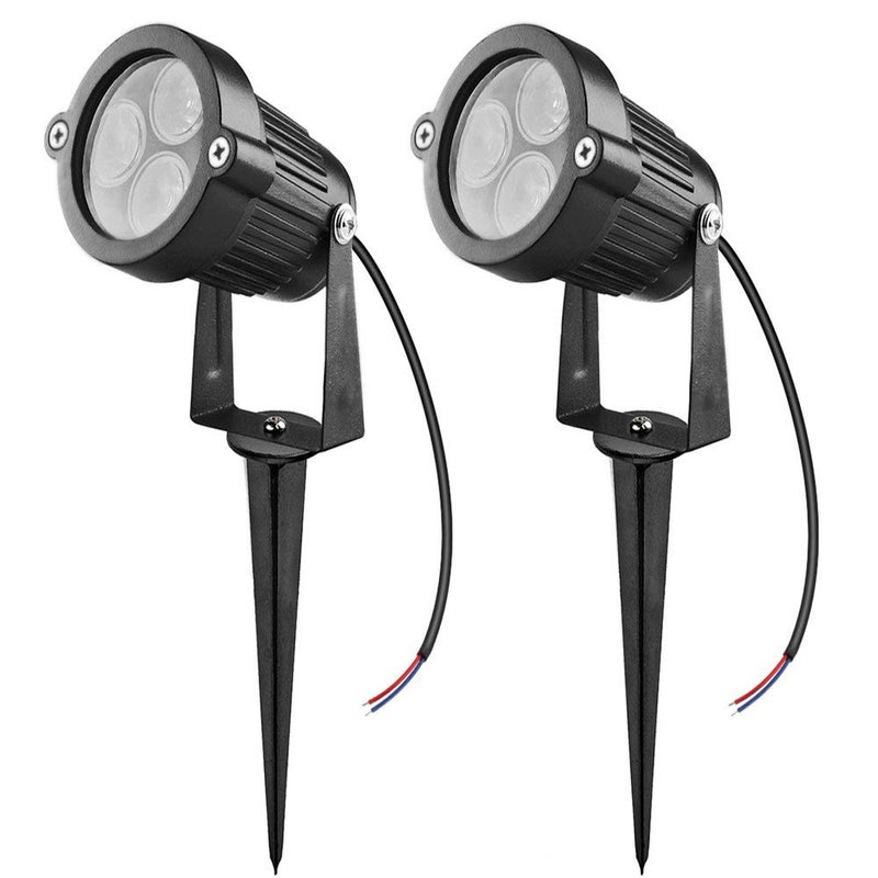Lemonbest 2pcs LED Landscape Garden Wall Yard Path Pond Flood Spot Light Outdoor IP65 Decorative Lamp Cool White 12V - Image 1